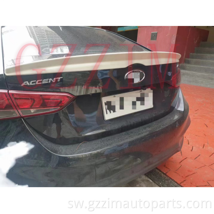 Vifaa vya nje ABS CARBON FIBER REAR Trunk Boot Wing Spoiler kwa lafudhi 2019-2022